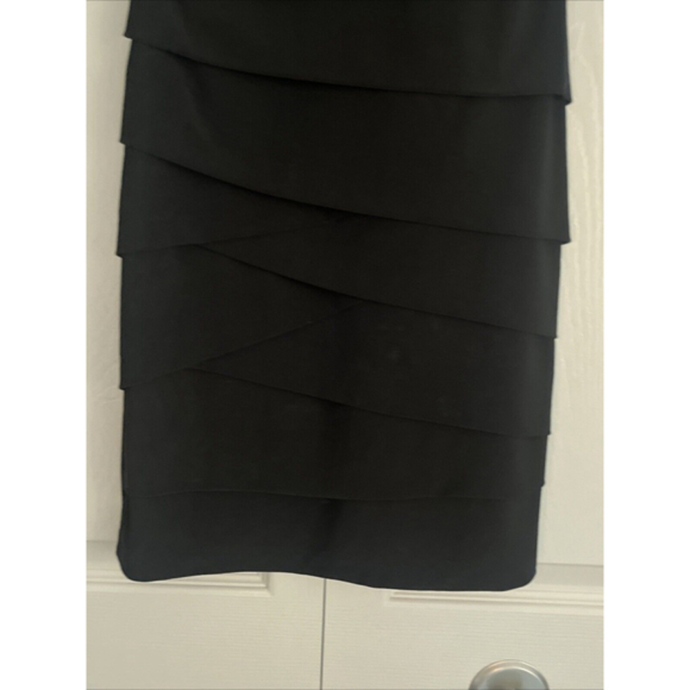 B. Smart Juniors‎ Sleeveless Black Plunge Bodycon Sequin Cocktail Dress Sz Small - Picture 7 of 16